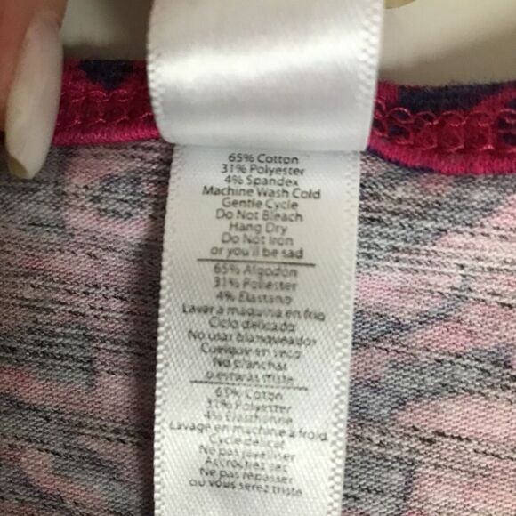 Womens LuLaRoe Perfect T-Shirt Pink Color Short Sleeve XS Side Slits - Picture 4 of 5